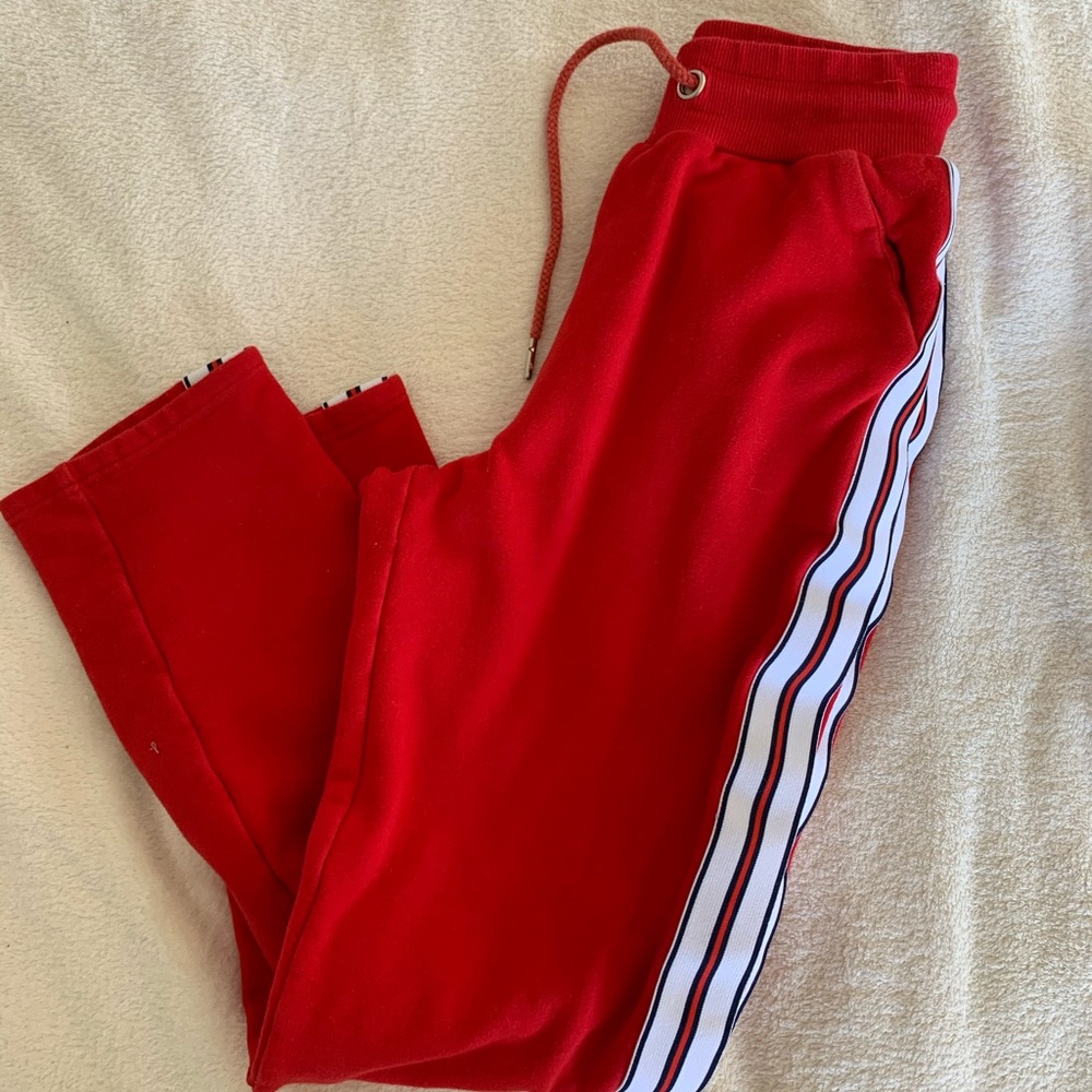 i am gia red sweatpants